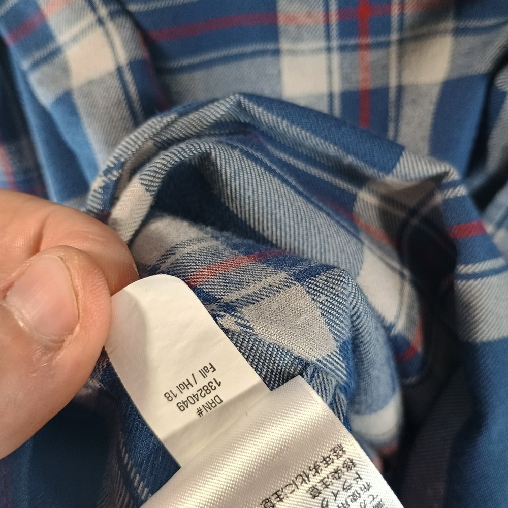 Eddie Baur Shirt Men L Travex Plaid Outdoor Button Down Long Sleeve Classic Fit - Picture 7 of 12